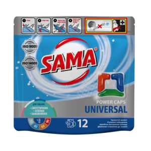 SAMA koncentruotas skalbiklis tirpiose kapsulėse 12vnt.  216g